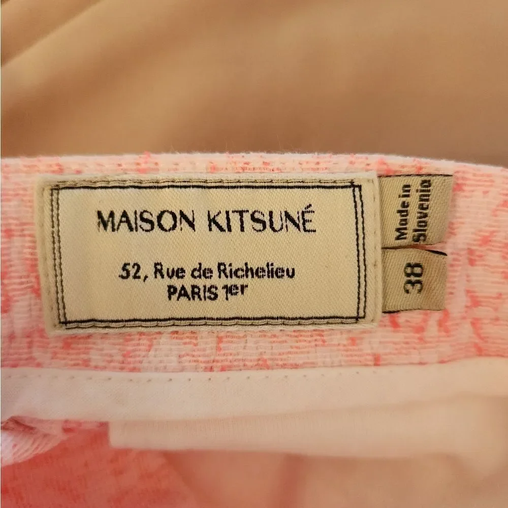 Maison Kitsuné Pink Capris skinny Pant - Picture 6 of 7